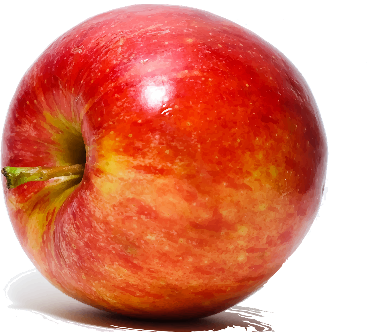 Fresh Red Appleon White Background PNG Image