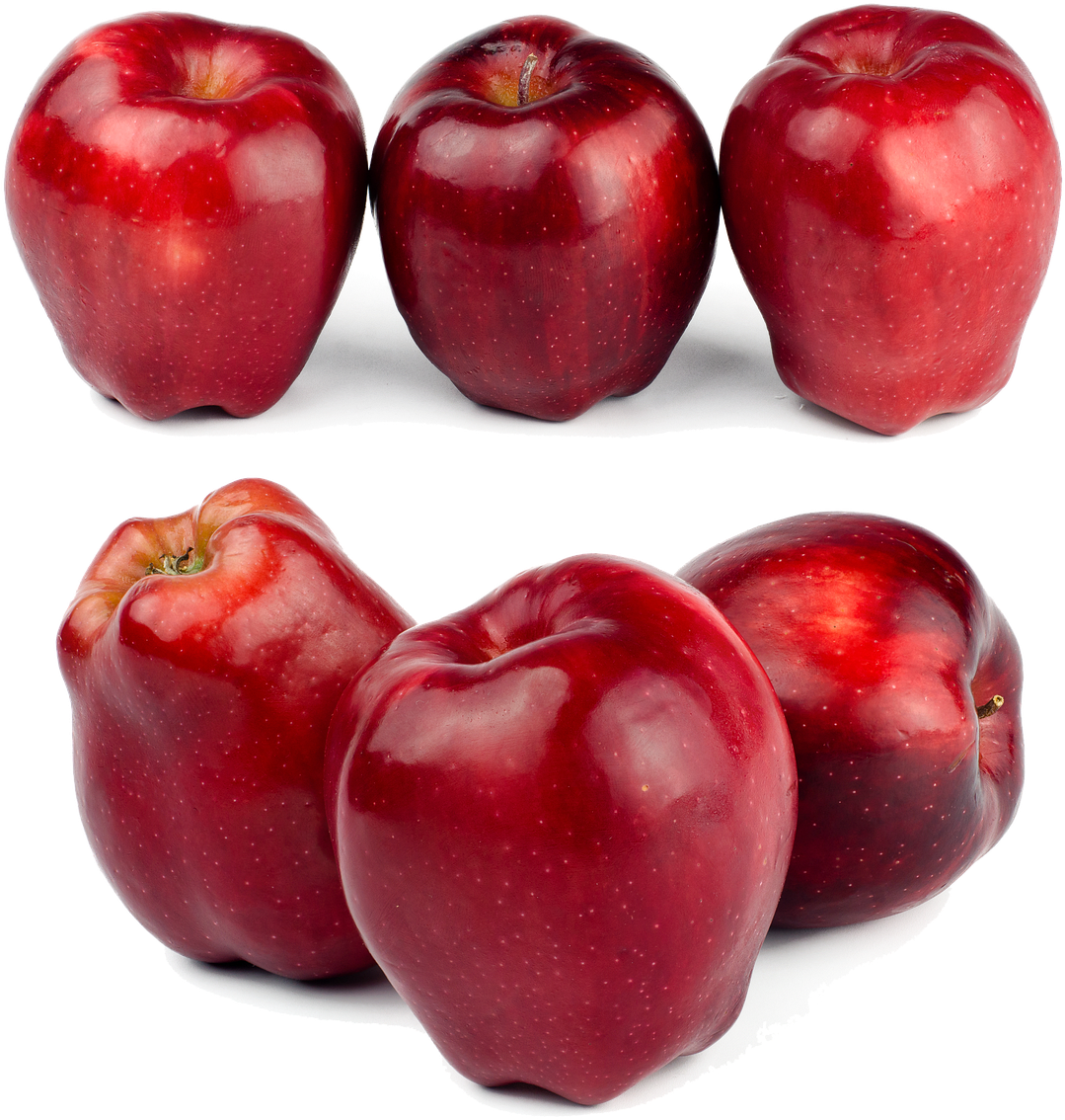 Fresh Red Apples Isolated PNG Image