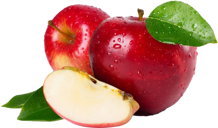 Fresh Red Applewith Water Droplets.png PNG Image