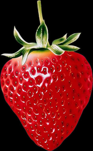 Fresh Red Strawberry Isolated PNG Image