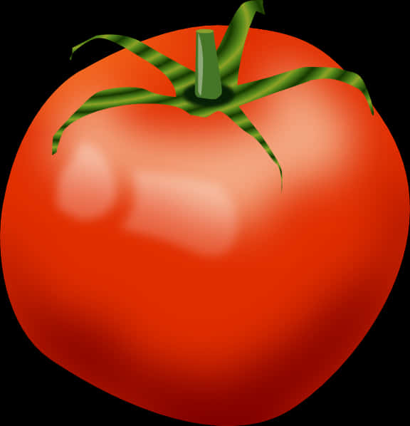 Fresh Red Tomato Illustration PNG Image