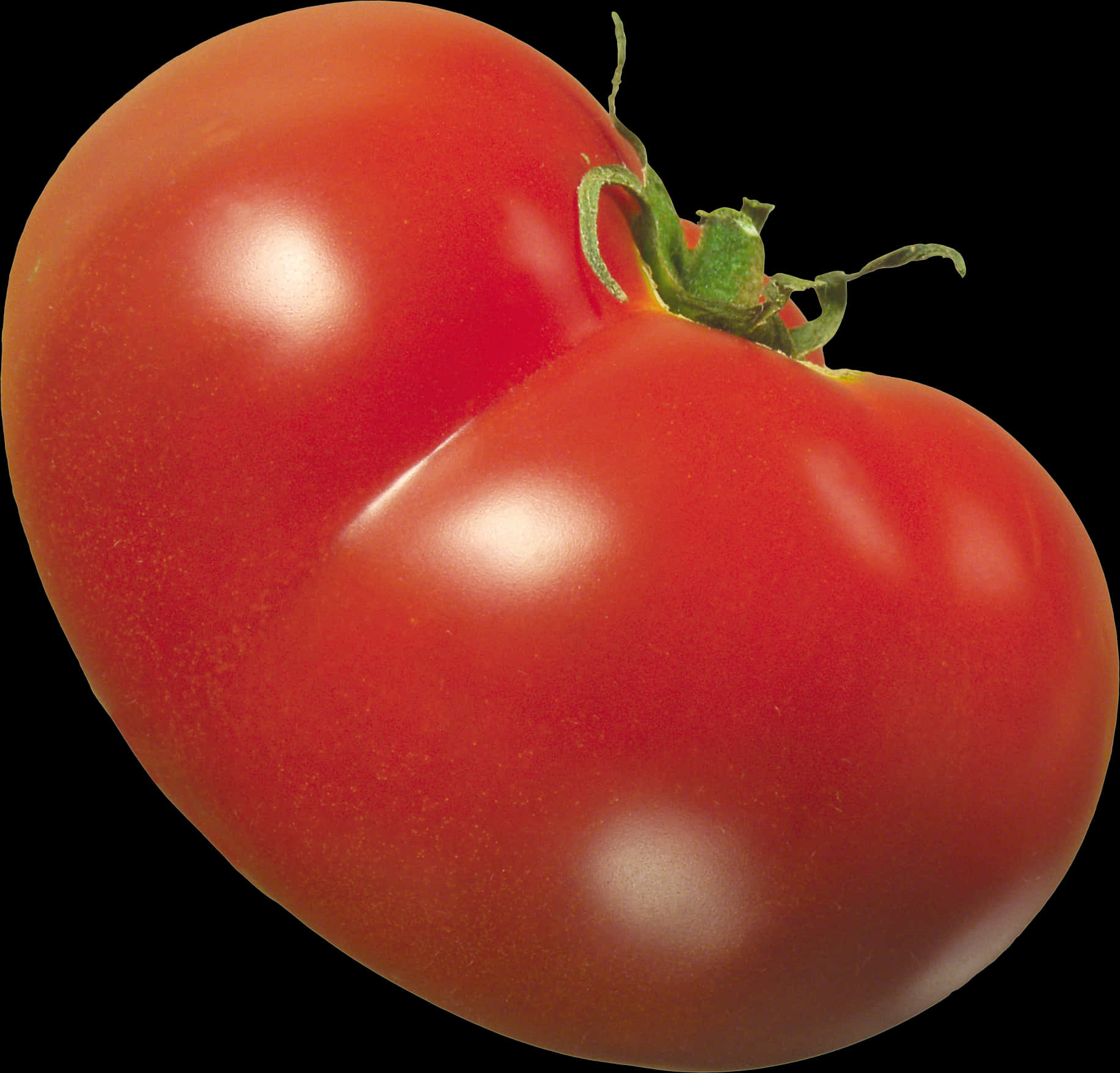 Fresh Red Tomato Isolatedon Black PNG Image