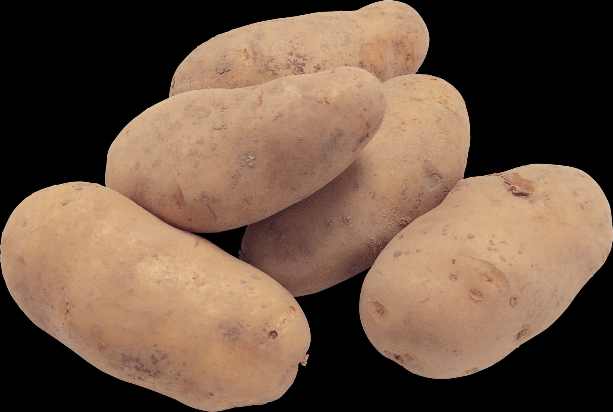 Fresh Russet Potatoes Isolated PNG Image