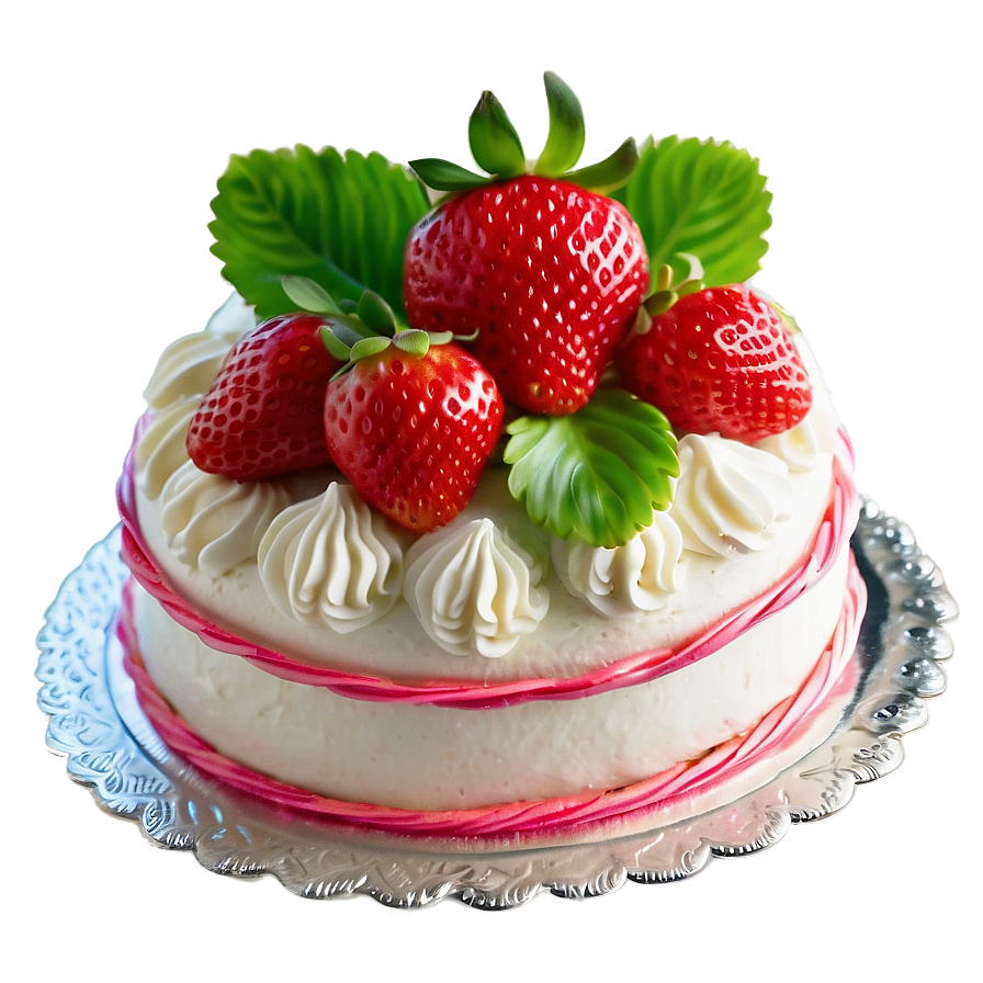 Fresh Strawberry Cake Png 06212024 PNG Image