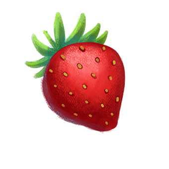 Fresh Strawberry Illustration PNG Image