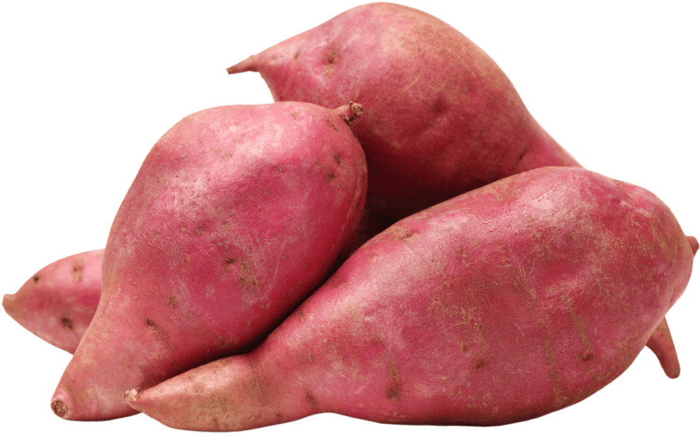 Fresh Sweet Potatoes Isolated PNG Image