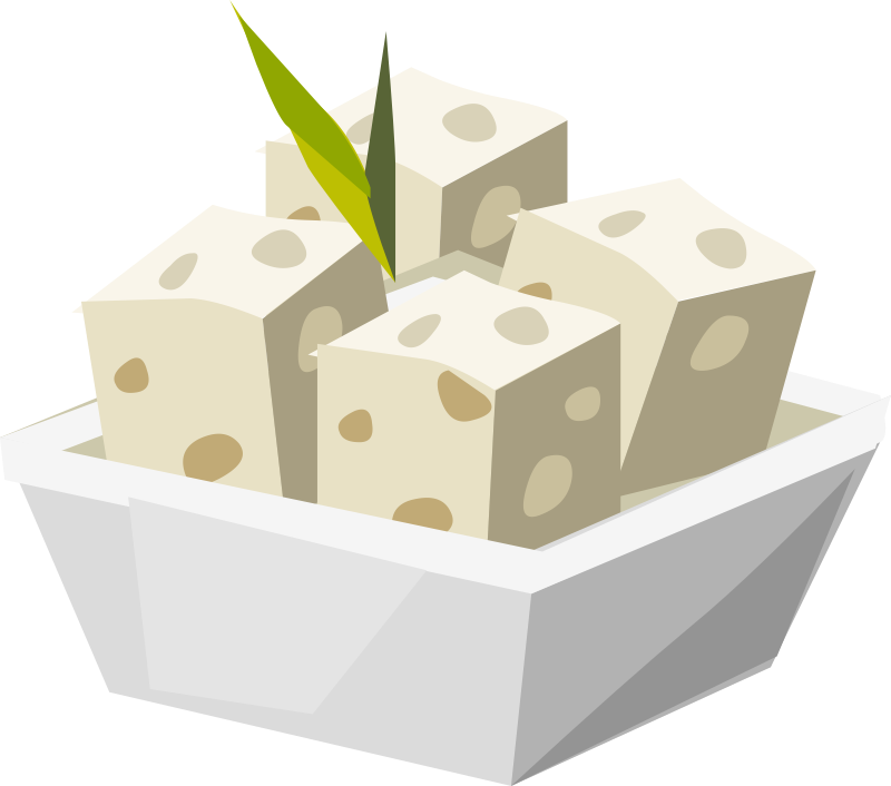 Fresh Tofu Cubes Illustration PNG Image