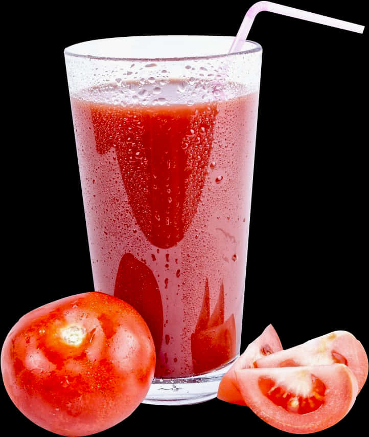 Fresh Tomato Juice Glass PNG Image