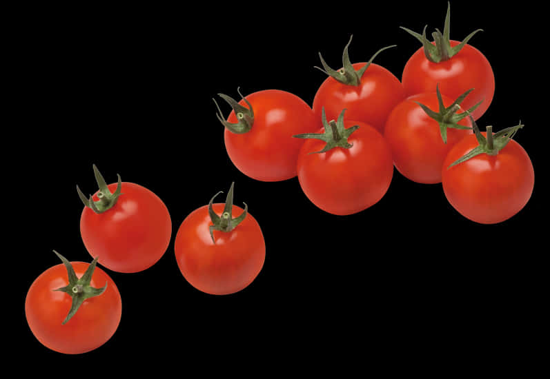 Fresh Tomatoes Black Background PNG Image