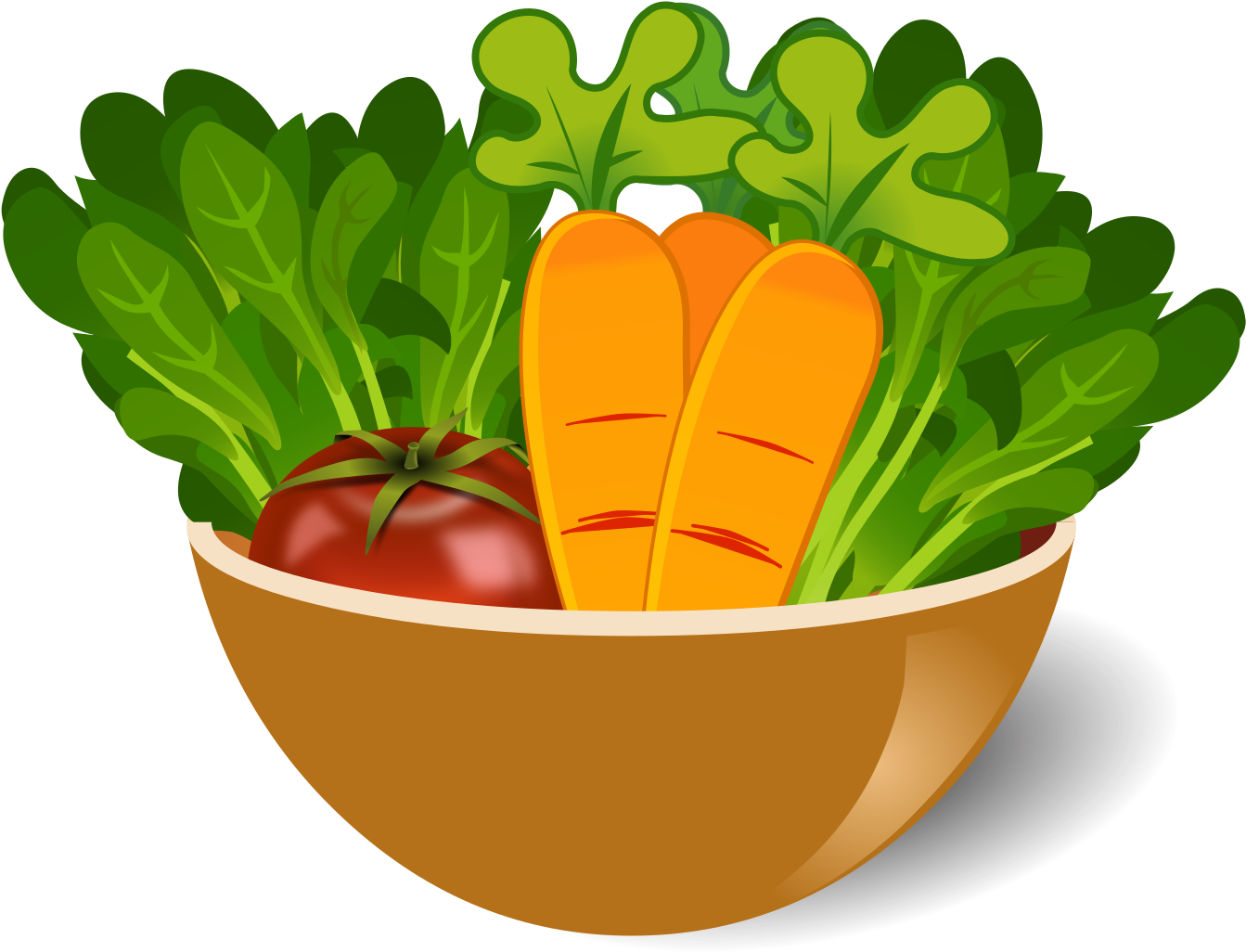 Fresh Vegetable Bowl Illustration PNG Image