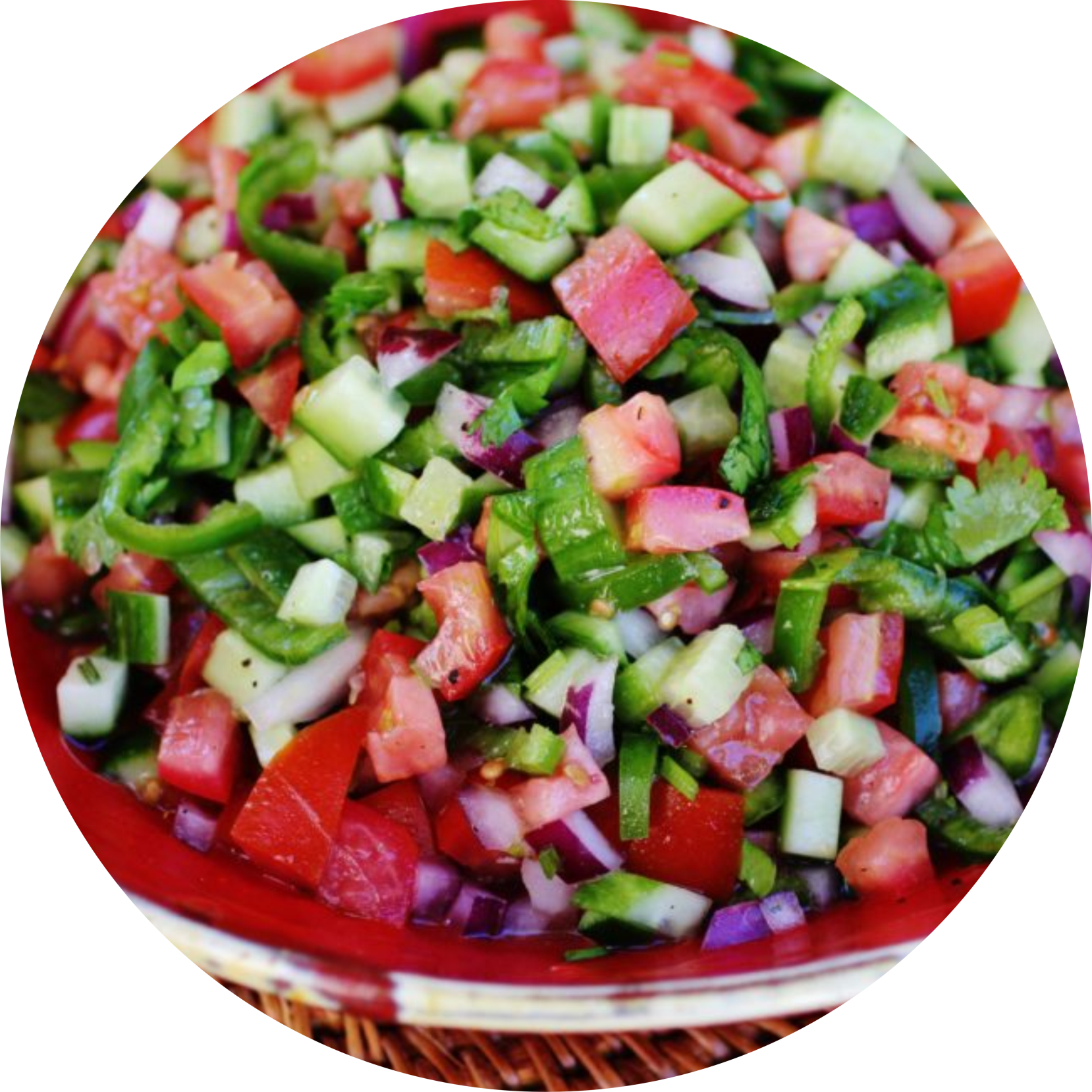 Fresh Vegetable Salad Bowl PNG Image