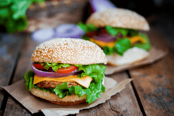 Fresh Veggie Burger Delicious Meal.jpg PNG Image