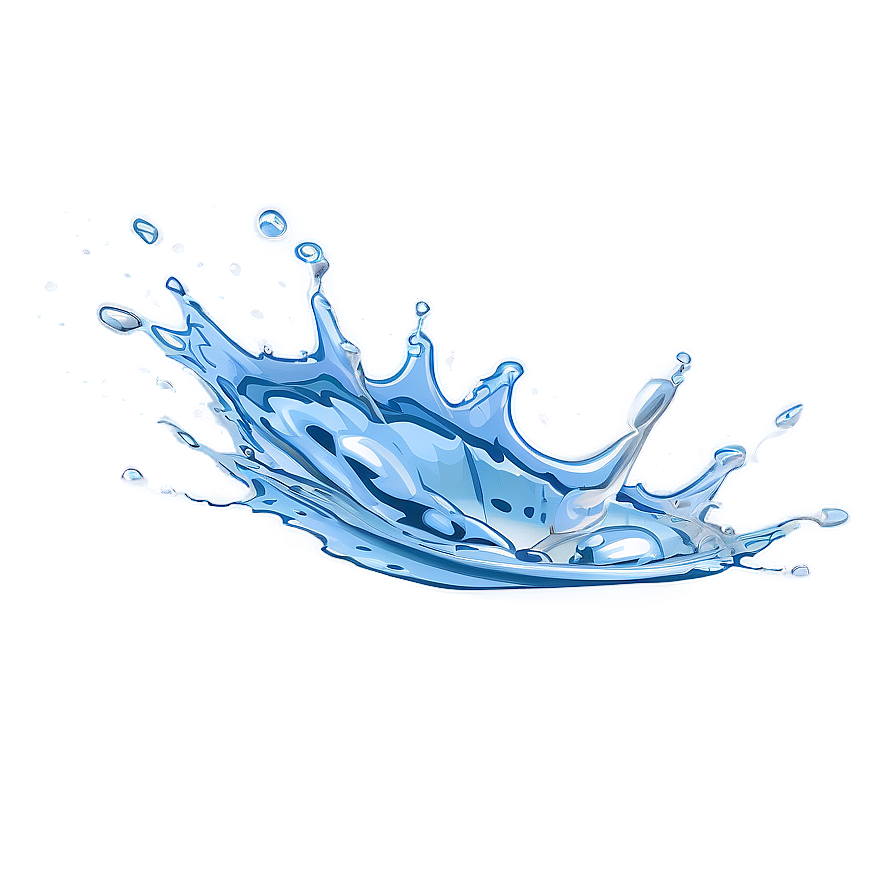 Fresh Water Splash Cartoon Png Qth PNG Image