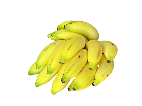 Fresh Yellow Bananas Black Background PNG Image