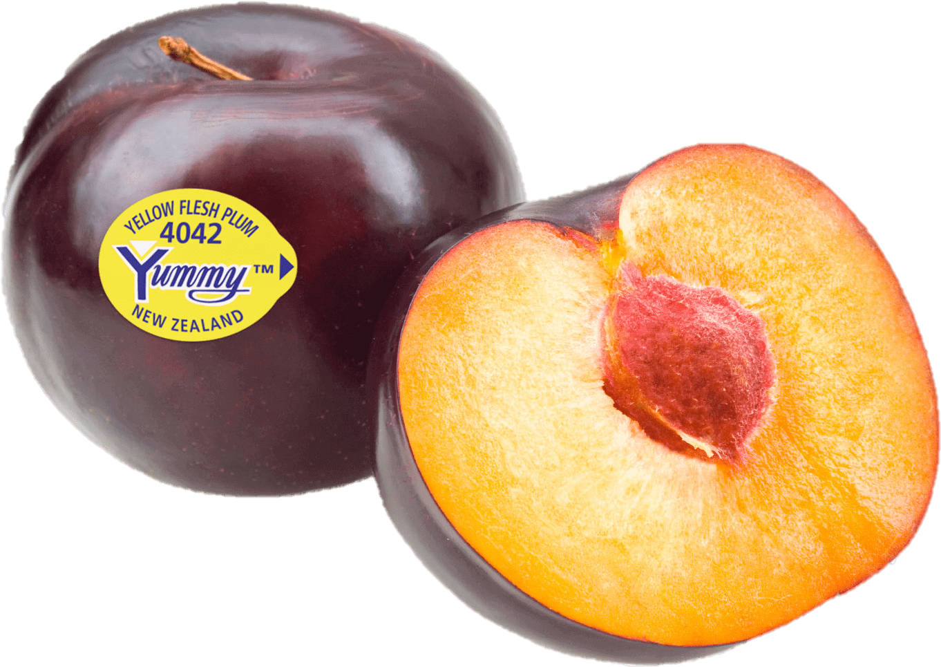 Fresh Yellow Flesh Plum PNG Image