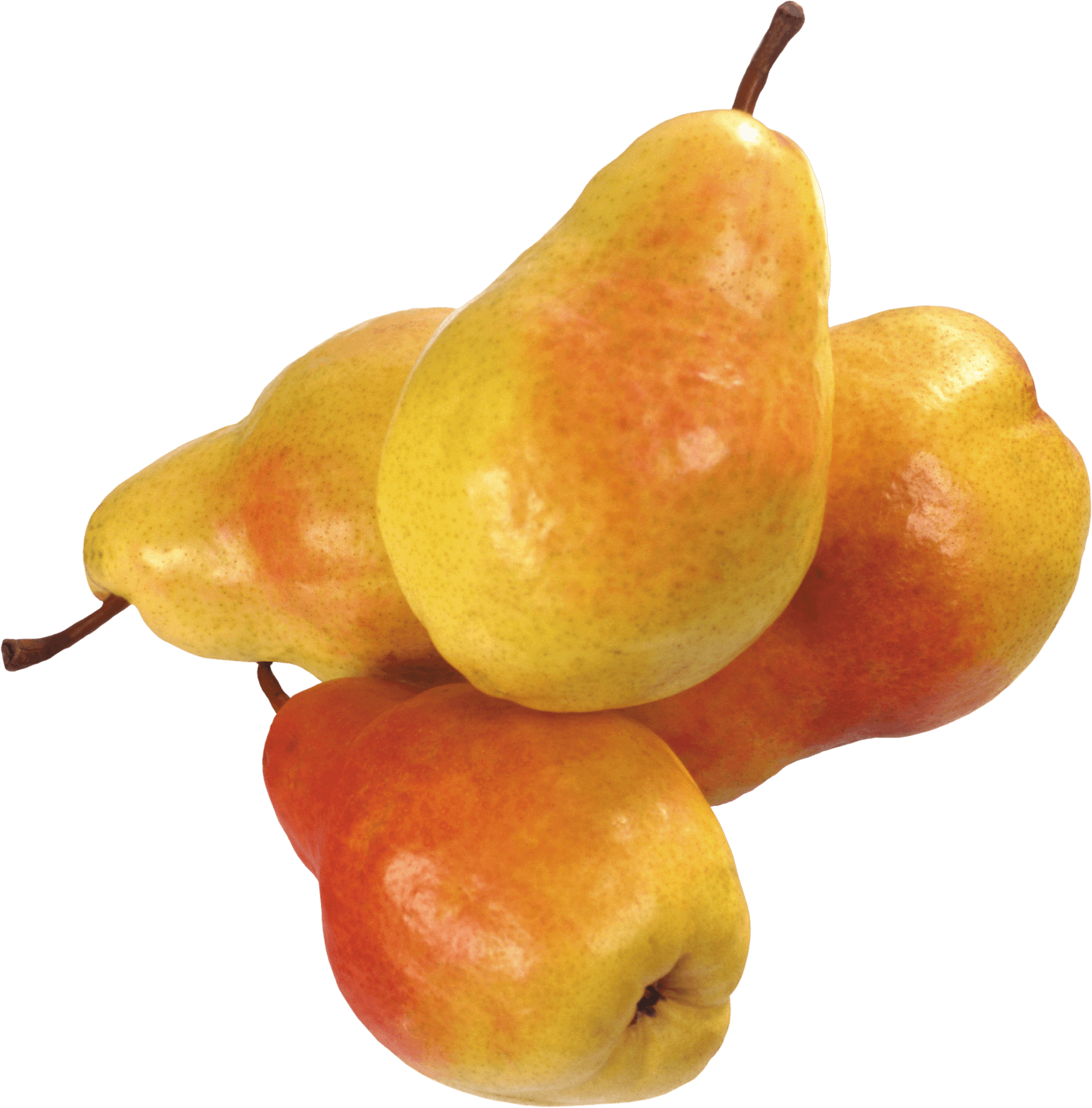 Fresh Yellow Pears Transparent Background PNG Image