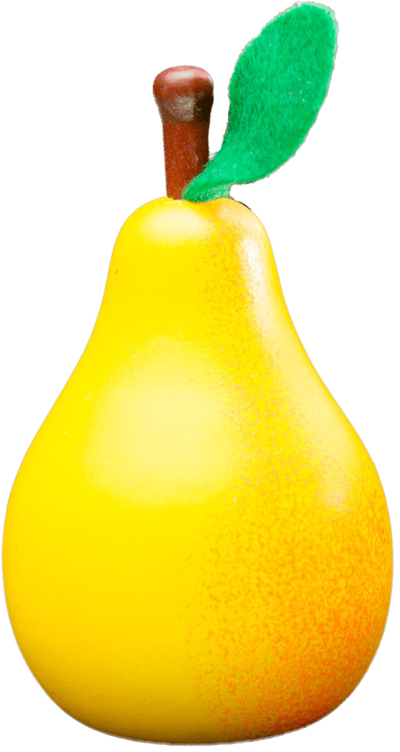 Fresh Yellow Pearwith Leaf.png PNG Image