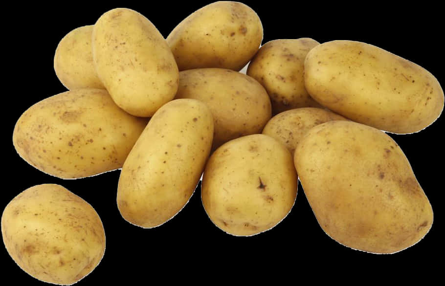 Fresh Yellow Potatoes Isolated PNG Image