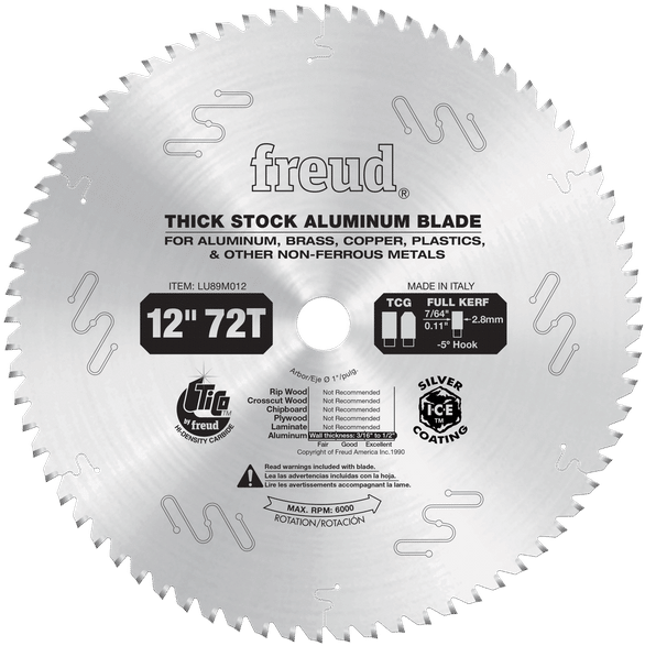 Freud Thick Stock Aluminum Circular Saw Blade PNG Image