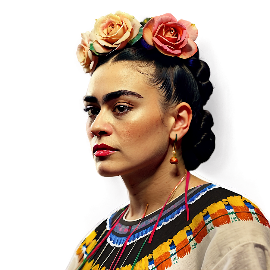 Frida Kahlo Portrait Mexico Png Ydy67 PNG Image