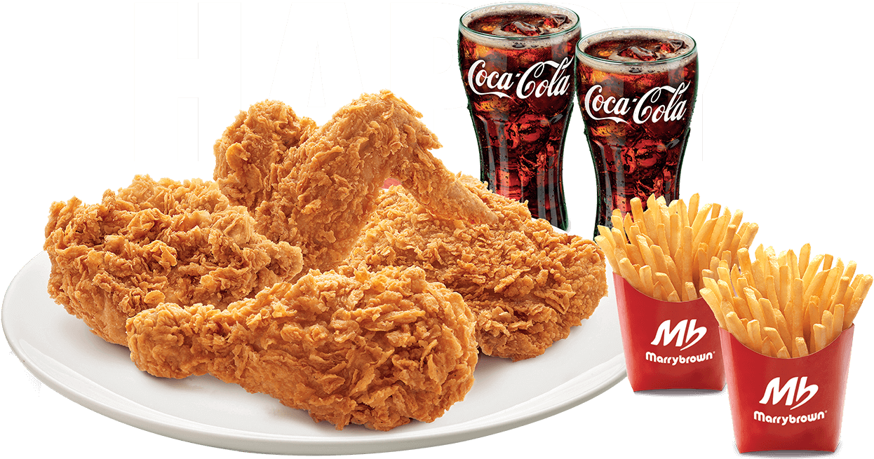 Fried Chicken Mealwith Drinksand Fries PNG Image