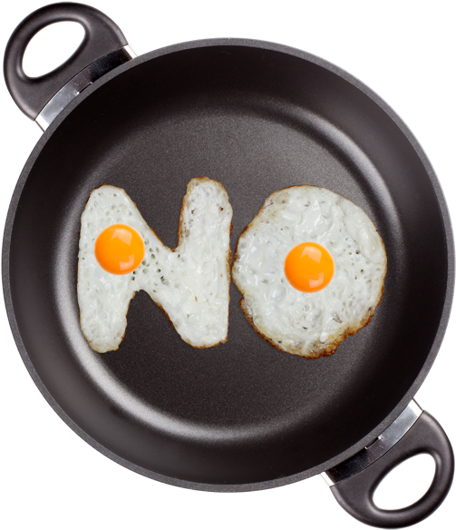 Fried Egg Letter Nin Pan PNG Image