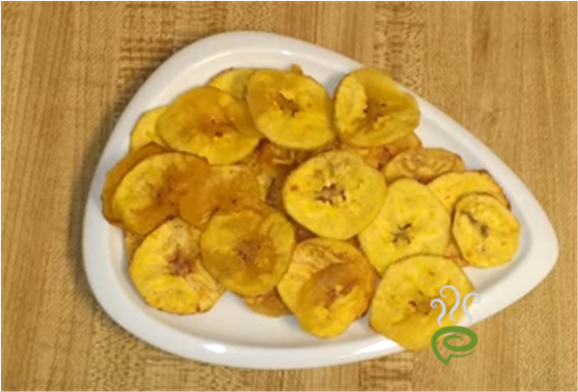 Fried Plantain Sliceson Plate PNG Image