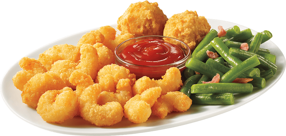 Fried Shrimp Platterwith Sides PNG Image