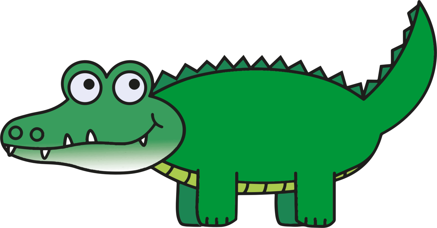 Friendly Cartoon Alligator PNG Image