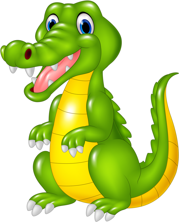 Friendly Cartoon Alligator PNG Image