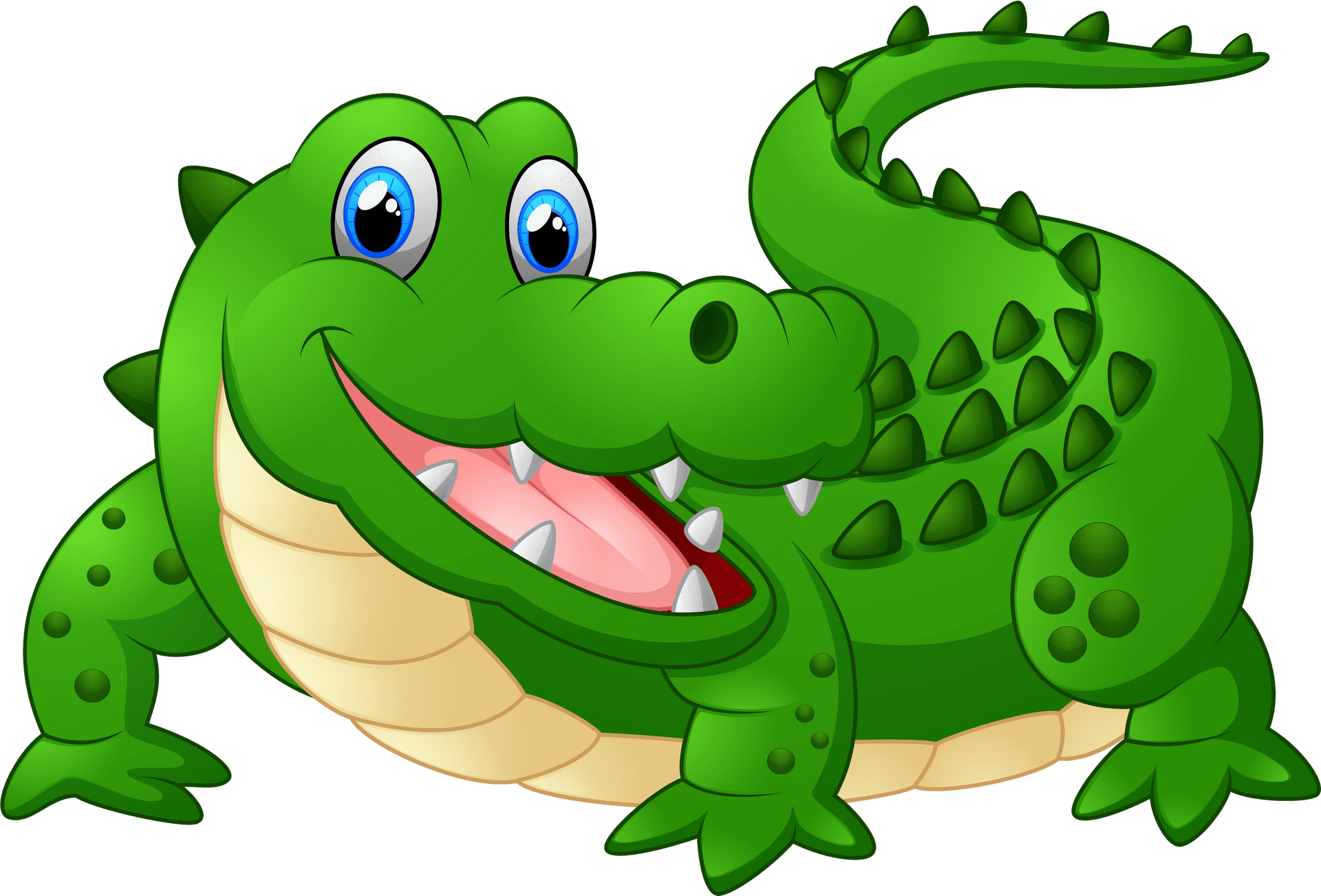 Friendly Cartoon Crocodile PNG Image