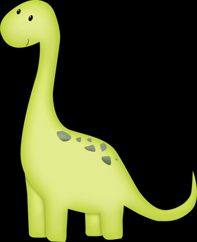 Friendly Cartoon Dinosaur Illustration PNG Image