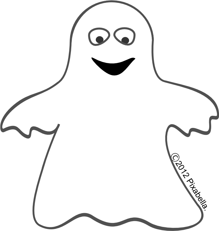 Friendly Cartoon Ghost Graphic PNG Image