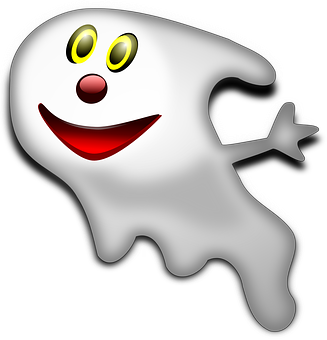 Friendly Cartoon Ghost PNG Image