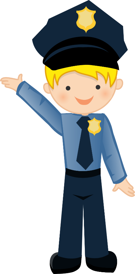 Friendly Cartoon Policeman Vector PNG Image