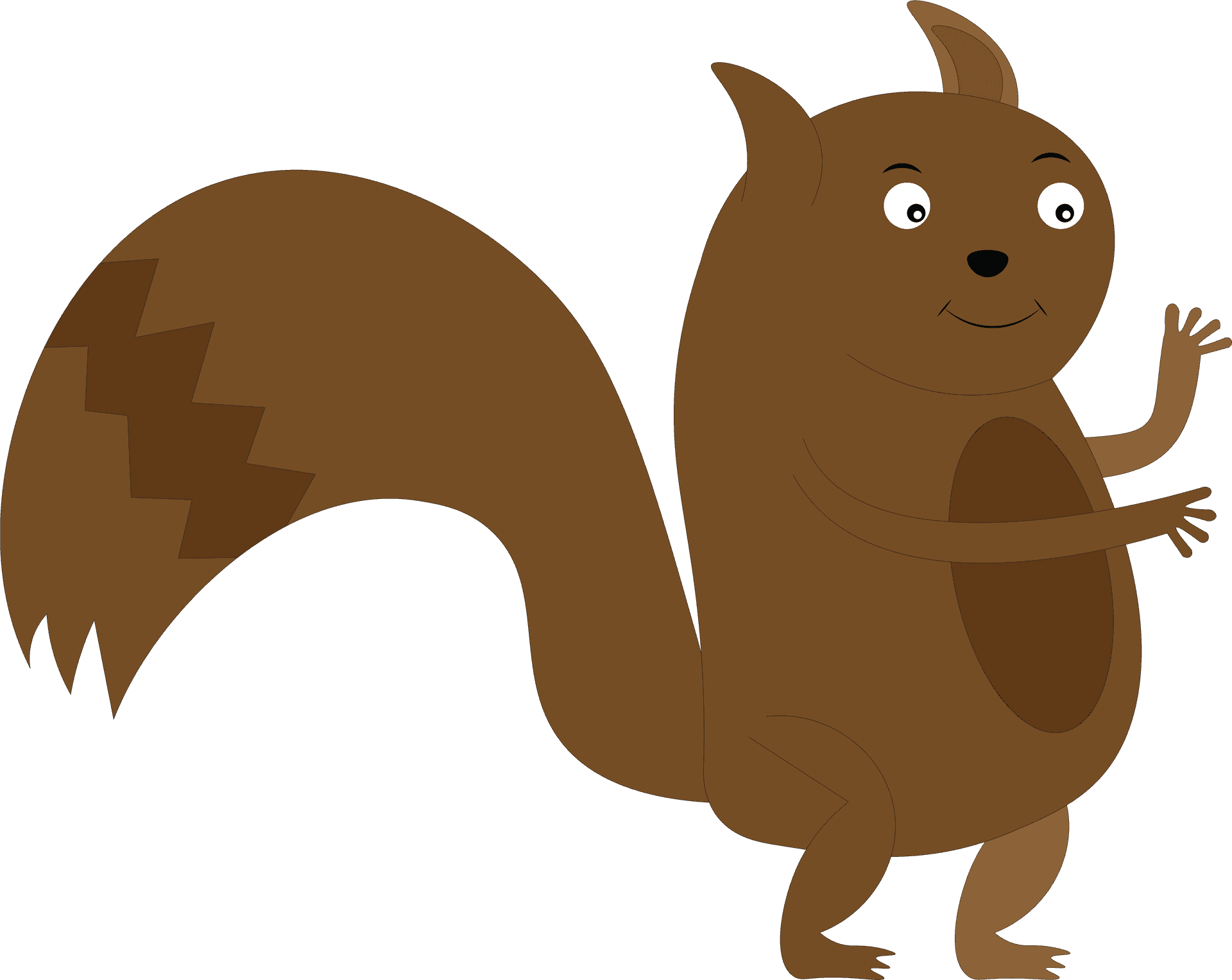 Friendly Cartoon Squirrel PNG Image