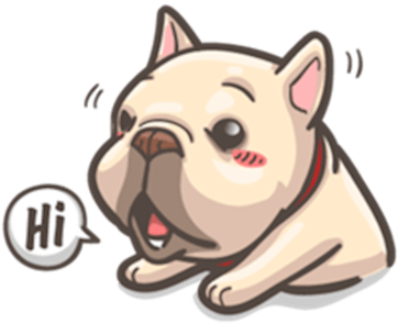 Friendly Greeting Bulldog Cartoon PNG Image