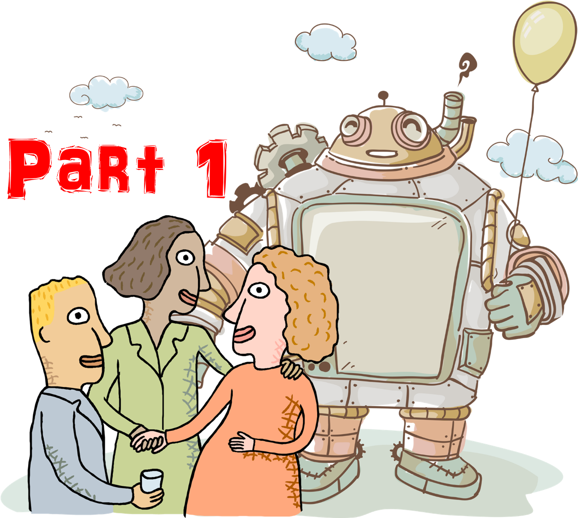 Friendly_ Robot_ Greeting_ People_ Part1 PNG Image