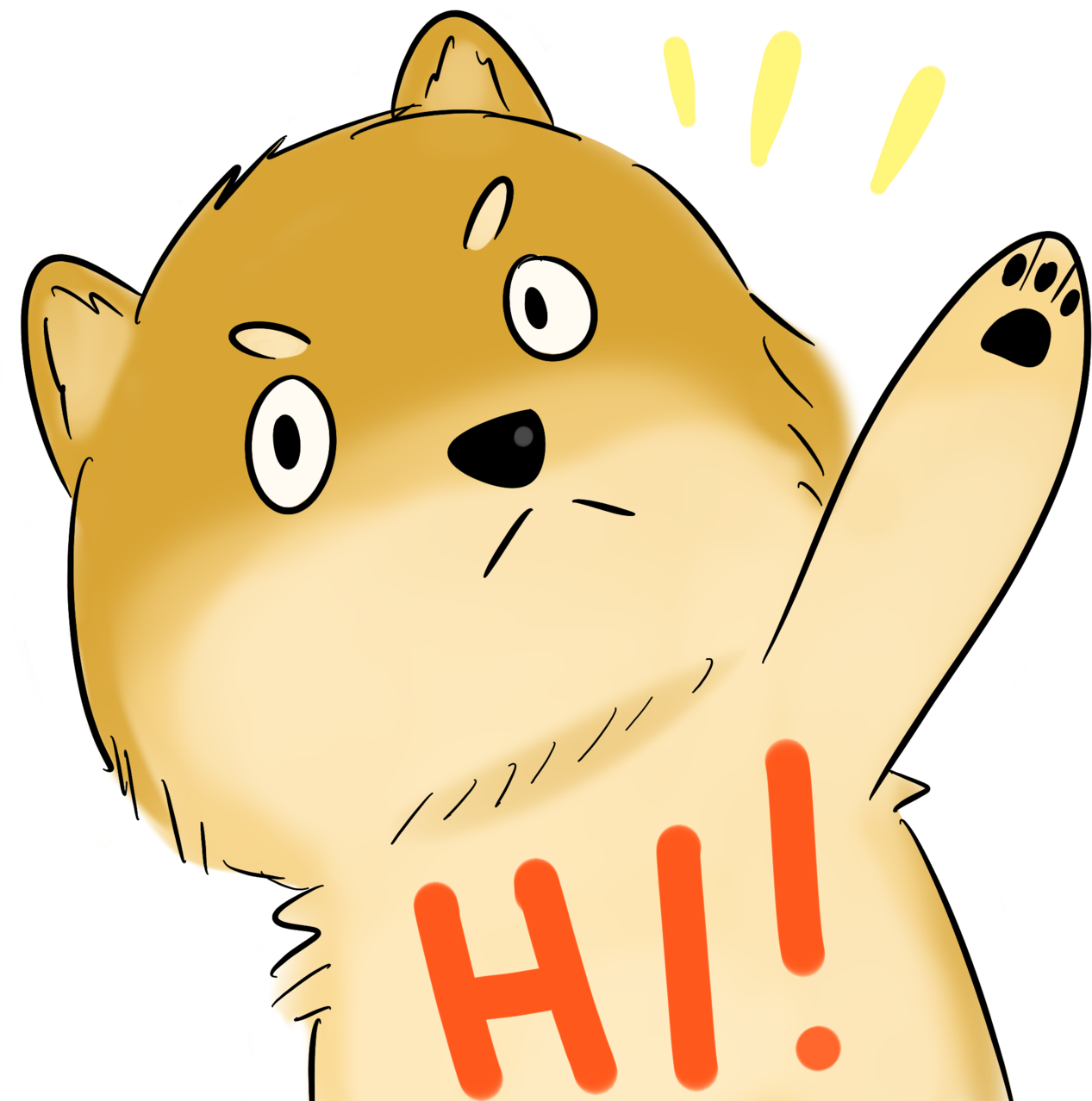 Friendly Shiba Inu Greeting PNG Image