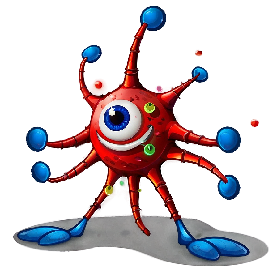 Friendly Virus Cartoon Png Wdb PNG Image