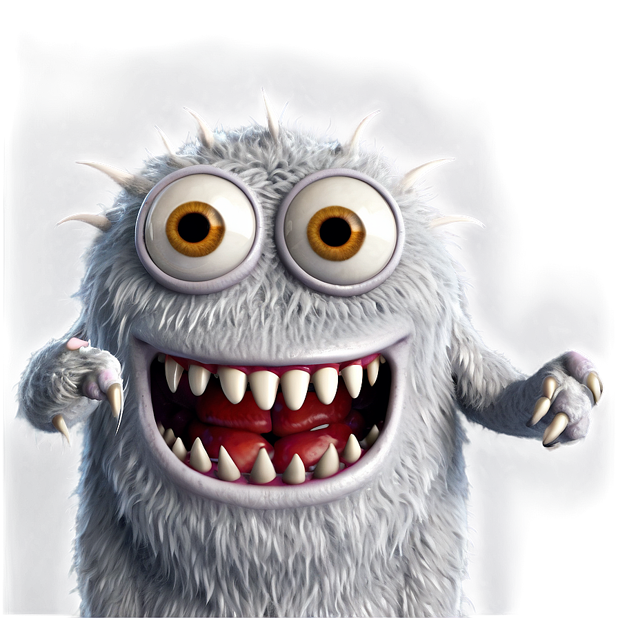 Friendly White Monster Png Xta37 PNG Image