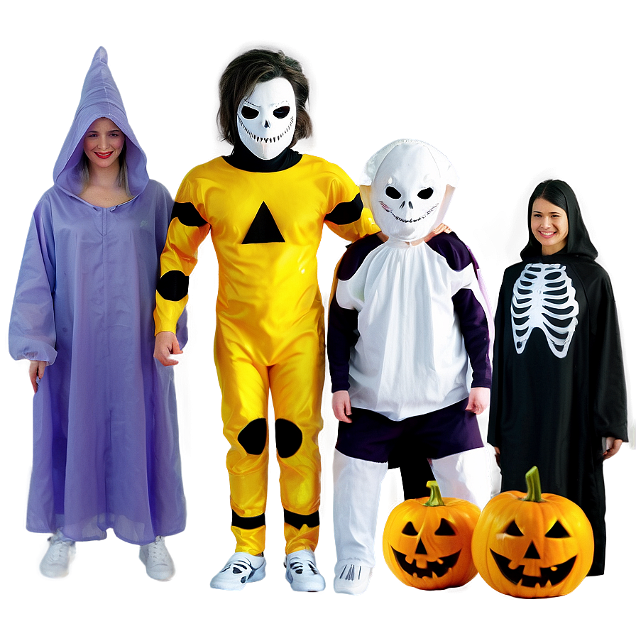 Friends In Halloween Costumes Png 05212024 PNG Image