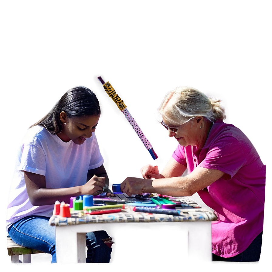 Friends Making Crafts Png Mgi20 PNG Image