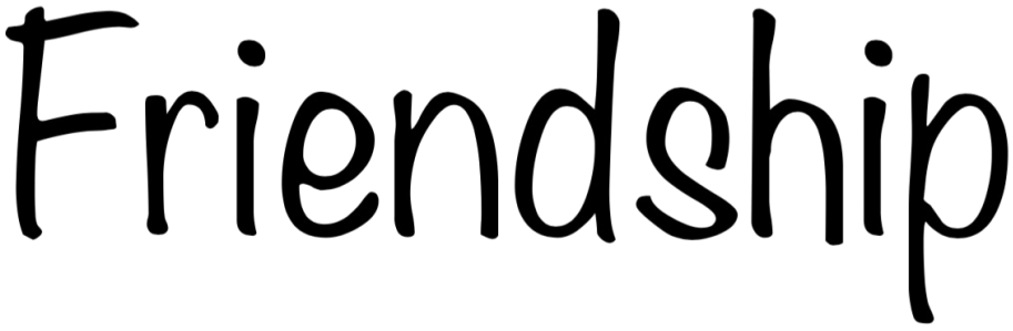 Friendship Word Art PNG Image