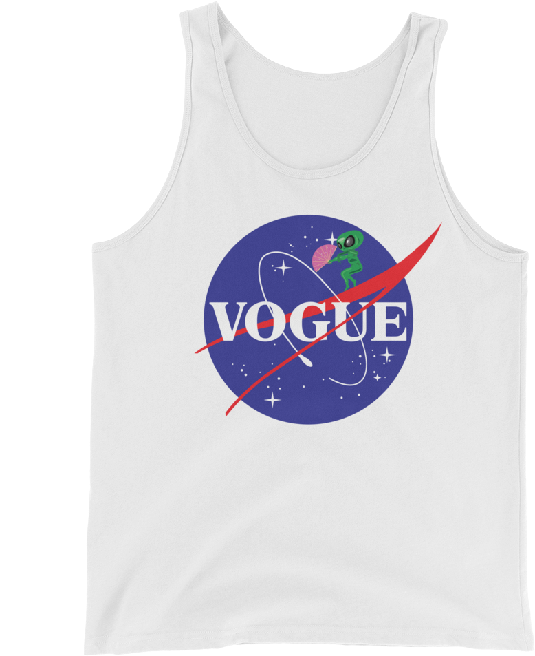 Frog Astronaut Vogue Parody Tank Top PNG Image