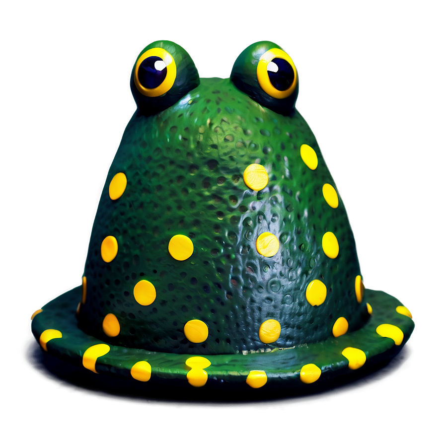 Frog Hat With Polka Dots Png Wmc PNG Image