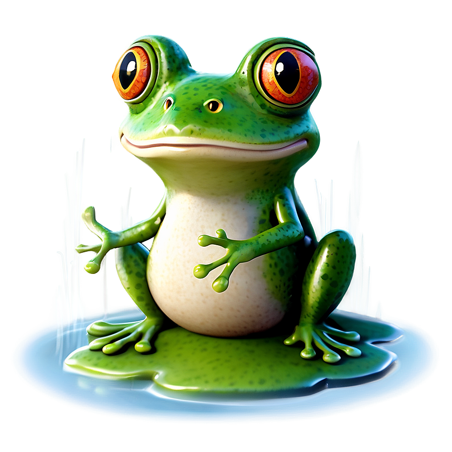 Frog In Pond Clipart Png 06262024 PNG Image