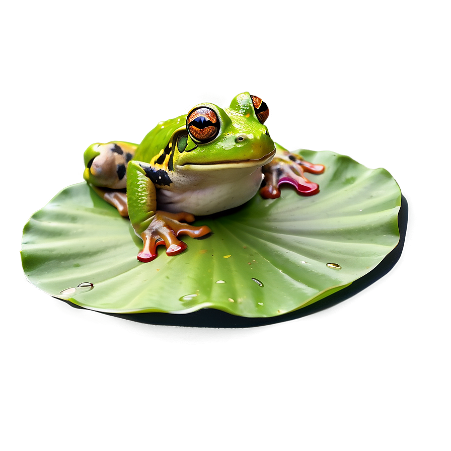 Frog On Lily Pad Png Irp PNG Image