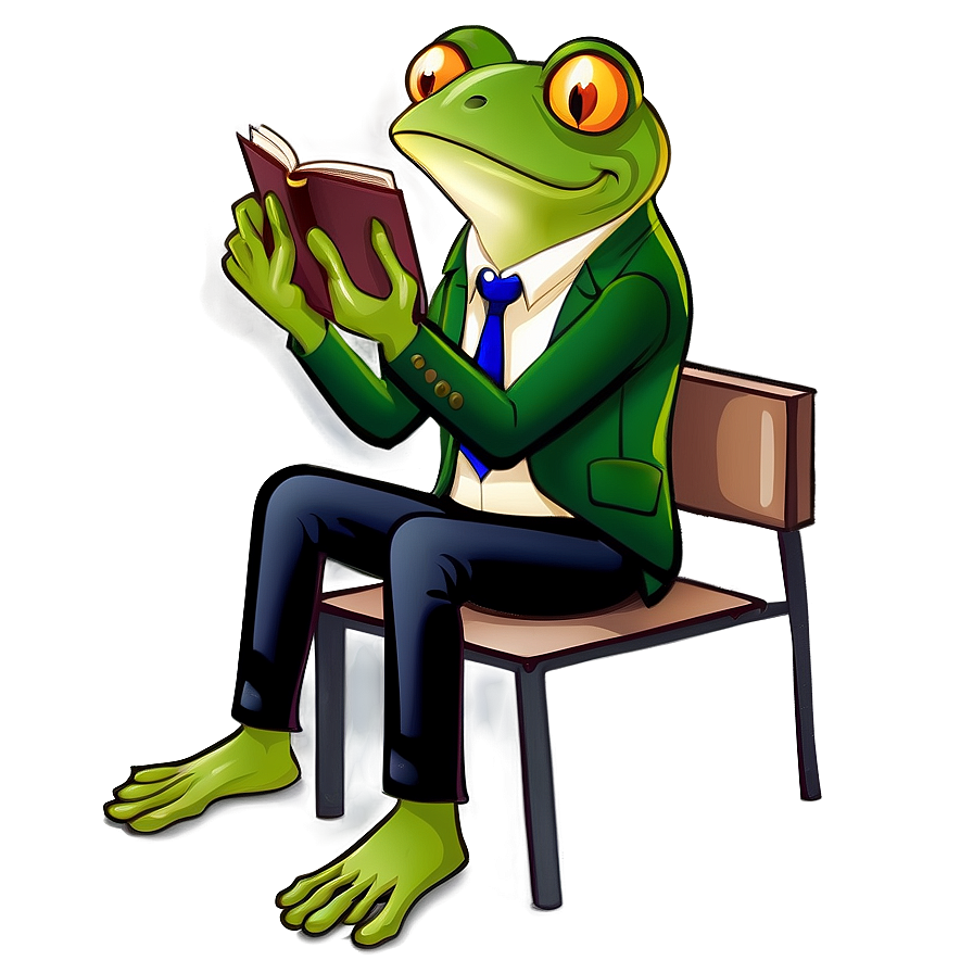 Frog Reading Clipart Png 29 PNG Image