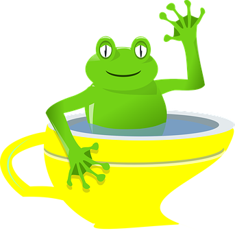 Frogin Teacup Graphic PNG Image